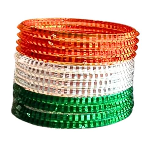 tricolour bangle set 