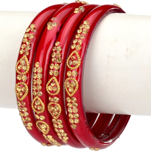 4 Pcs Daily Wear Glass Bangles Set