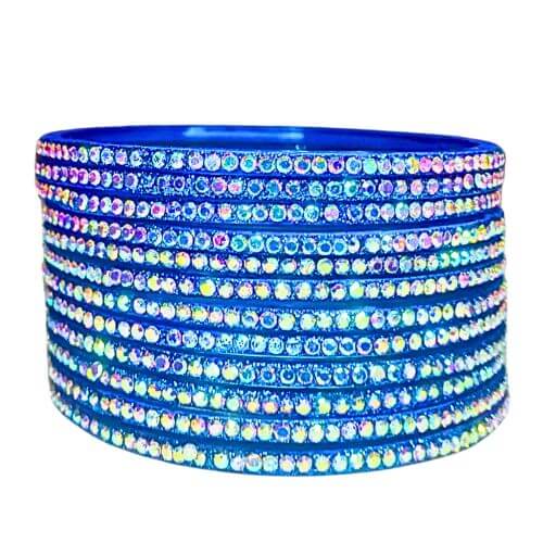 Twilight Spark Red Crystal Bangle Set