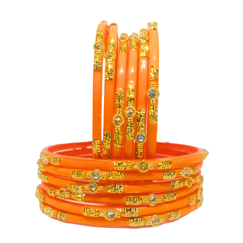 Bollywood Vibrant 12-Piece Glass Bangle Set