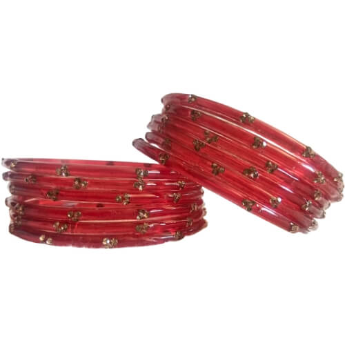 Paytm 12-Piece Ruby Glimmer Stack Bangle