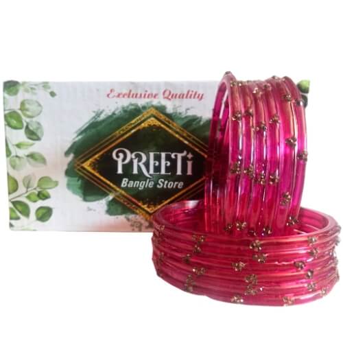 Paytm 12-Piece Ruby Glimmer Stack Bangle