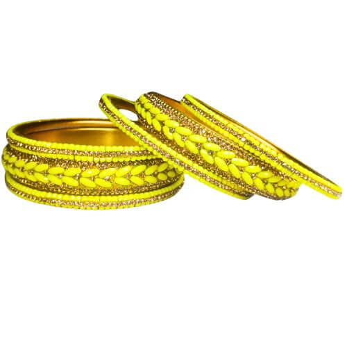 Unique Leaf Pattern 3Pc Bangle Set