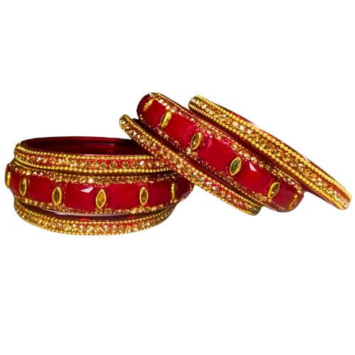 Multicolor Kundan Traditional Indian Bangles Set