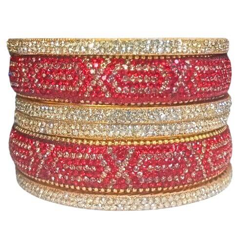Traditional Red and Gold Bridal Bangles Set