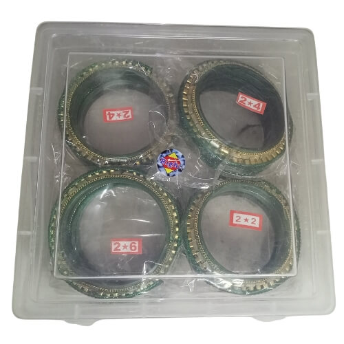Emerald Radiance Gold-Toned Bangle Set