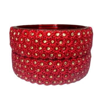 Elegant 2pc Floral Kada Set