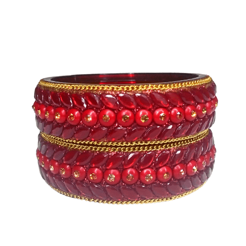 Elegant 2Pc Broad Glass Kada set