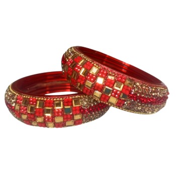 Elegant 2PC Glass Kangan  Timeless Beauty on Your Wrists