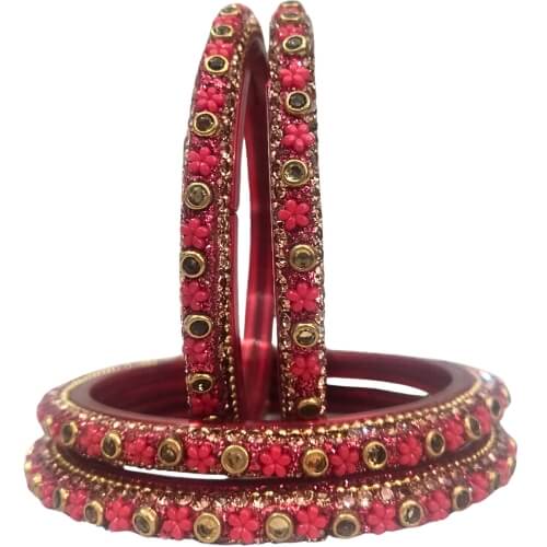 Bloom Pattern Stack 4-Piece Bangles