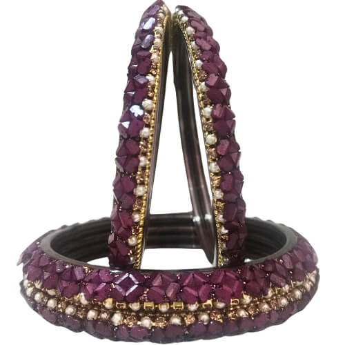 Bloom Pearl Work 4-Piece Bangle Set