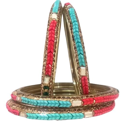 Colorburst Braided Luxe 4-Piece Bangles 