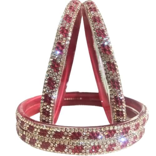 Crimson Shine Designer 4-Piece Bangles