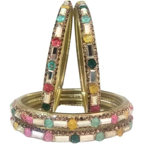 Gem Glow Stack 4-Piece Bangles