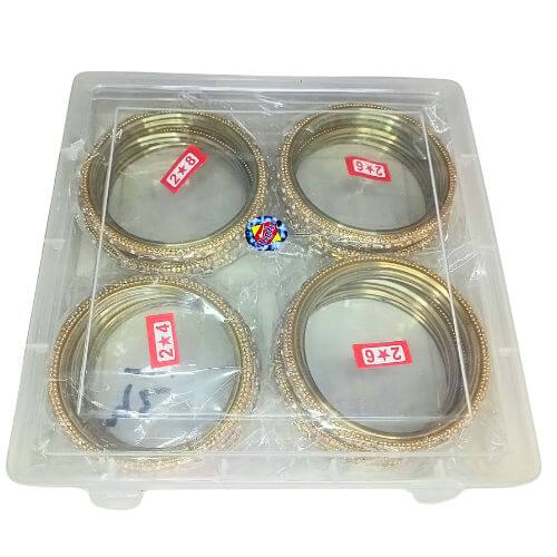 Luxe Shine Gold Stone Bangles