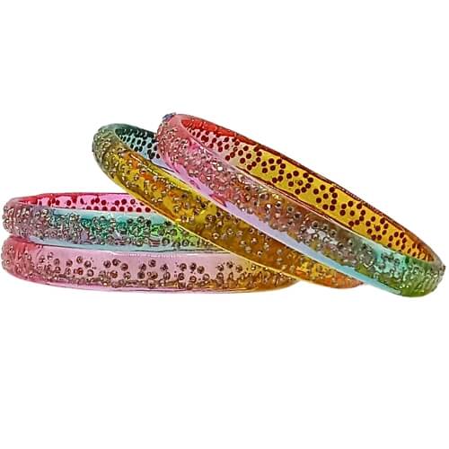 Floral Cluster 4-Piece Bangle