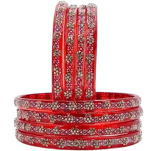 Graceful Patterned Radiance 8-Piece Bangles
