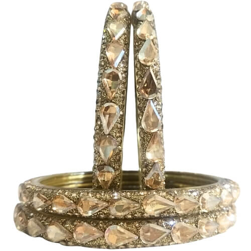 Honeyglaze Faceted Spark 4-Piece Bangles