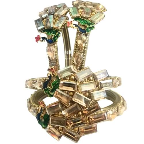 Imperial Peacock Radiance 4-Piece Bangles