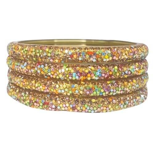 Multicolor Glitter Stone Indian Bangles