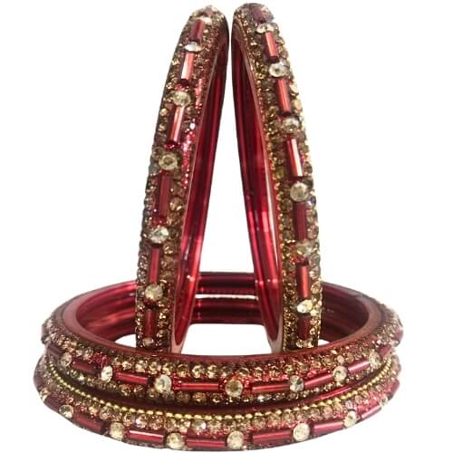 Sleek Bar Embellish Statement 4-Piece Bangles