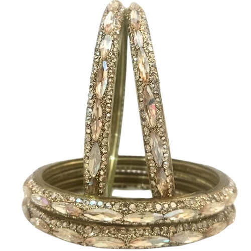 Softglint Embellished 4-Piece Bangles