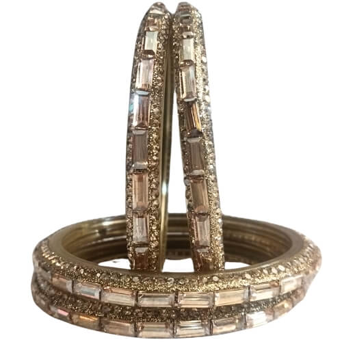 The Linear Glow 4-Piece Stack Bangles