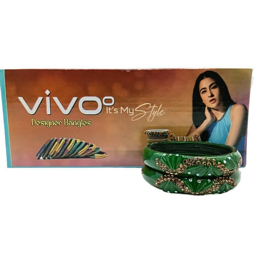 Babydoll Hand-Carved Leaf Pattern 4-Piece Bangles