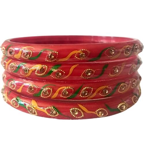 Meenakari Designer 4-Piece Bangle Set