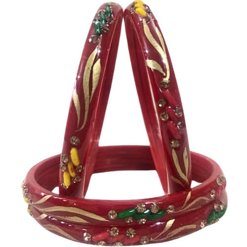 Golden Waves Crimsons 4-Piece  Bangles