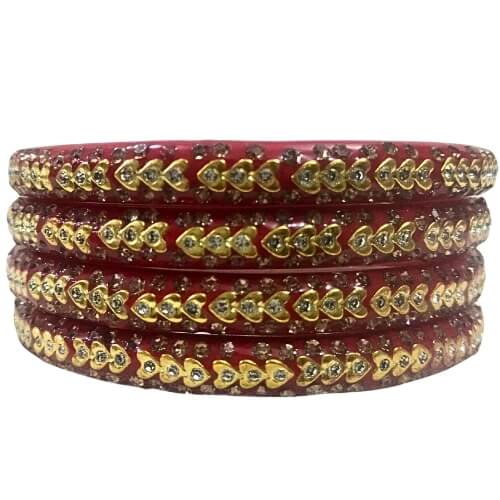Radiant Ruby Heartline 4-Piece  Bangles