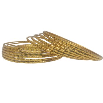 Diamond Cut Traditional Antique Look Oxidised -12 PCs Bangle Set