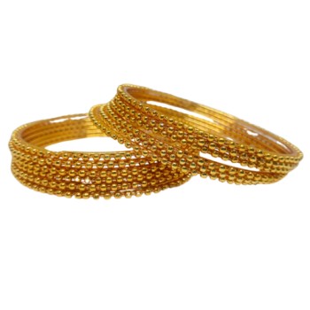 Design 1224 Traditional Dotted Look -12 PCs Bangle Set