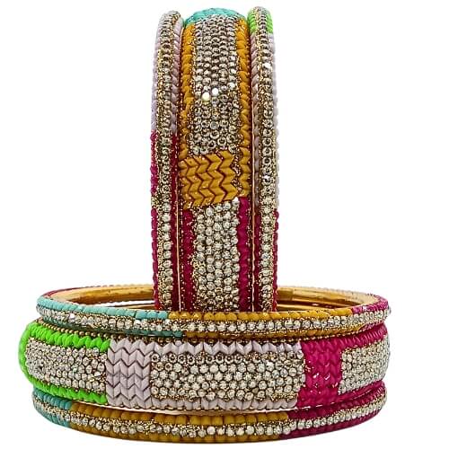 Festive Stone-Studded Metal Bangle