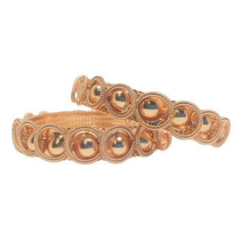 Rose Gold Plated Royal Style Antique Kada Set