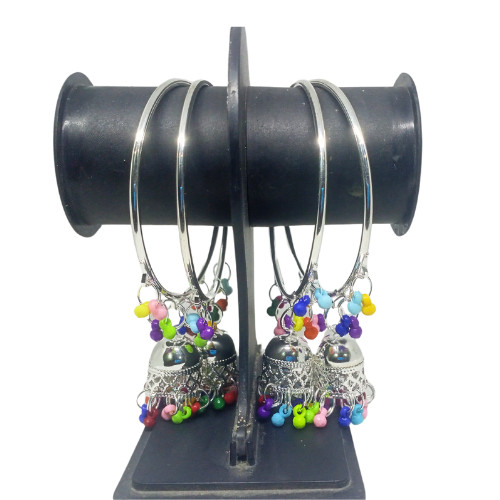 Design 1362 Stylish Metal Jhumki Latkan Bangles Set